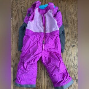 L.L. Bean Kids' Magenta Snowbibs
